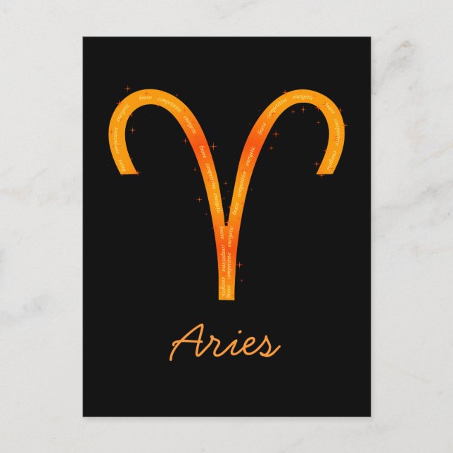 Aries Postkarte (Vorderseite)