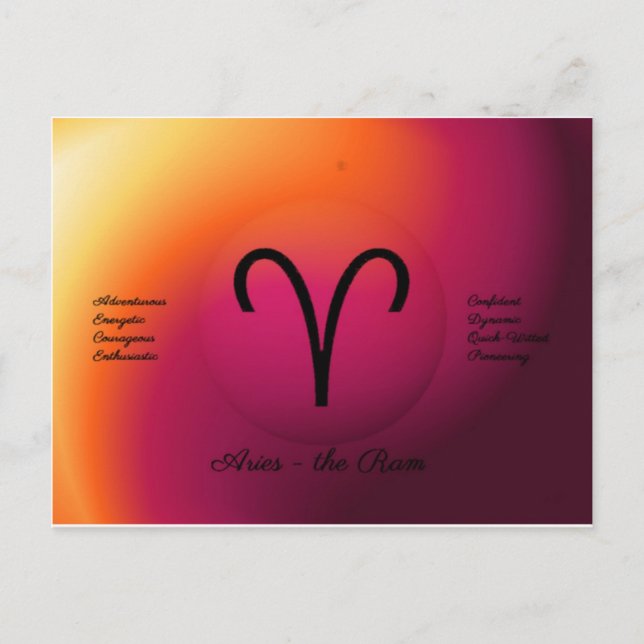 Aries Postkarte (Vorderseite)