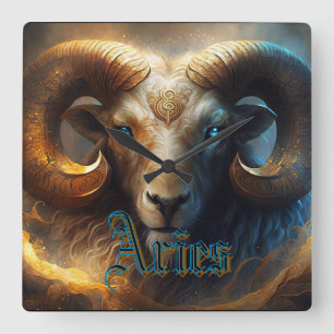 Aries Quadratische Wanduhr