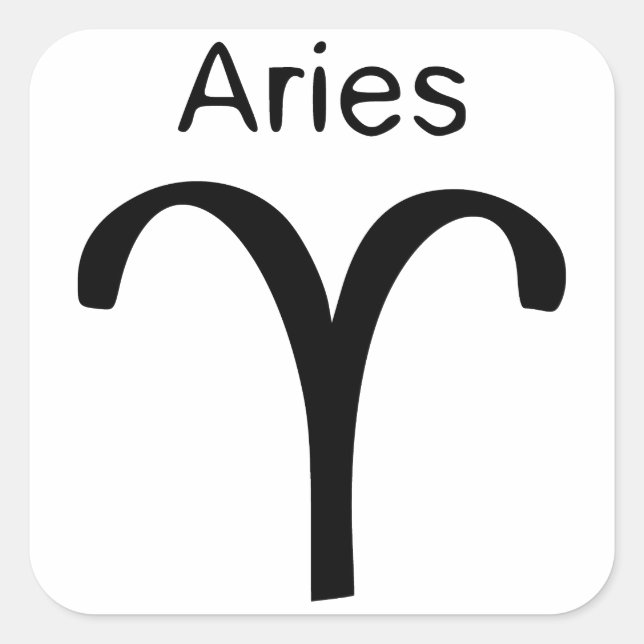 Aries Quadratischer Aufkleber (Vorderseite)