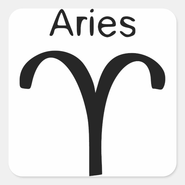 Aries Quadratischer Aufkleber (Vorderseite)