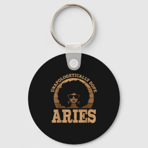 Aries Queen Afro Hair Black Woman Zodiac Sign Schlüsselanhänger