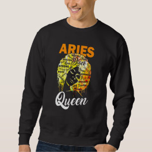 Aries Queen Black Women Afro Natural Hair African Sweatshirt
