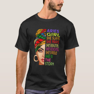 Aries Queen I have 3 Sides Funny Birthday Geschenk T-Shirt