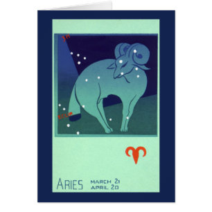 Aries Ram Constellation, Vintage Zodiac Astrologie