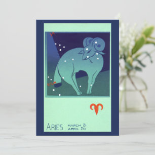 Aries Ram Constellation, Vintage Zodiac Astrologie