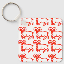 Aries Ram Keychain – Minimal Zodiac Animal Outline Schlüsselanhänger