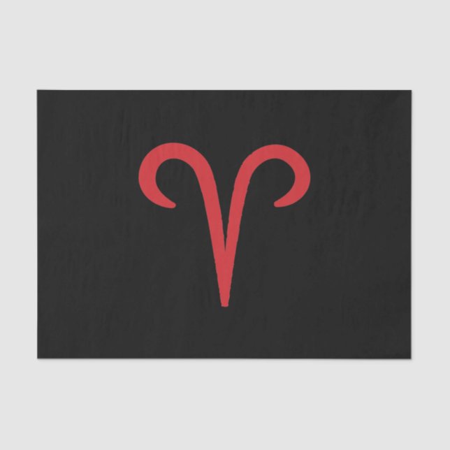 ARIES Ram Red Fire Sign Astrologie Zodiac Party Seidenpapier (Vorderseite)