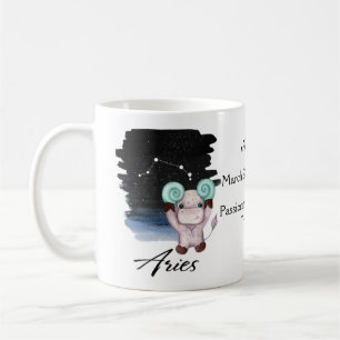 Aries - Ram - Starsign - Zodiac - Horoskop Kaffeetasse