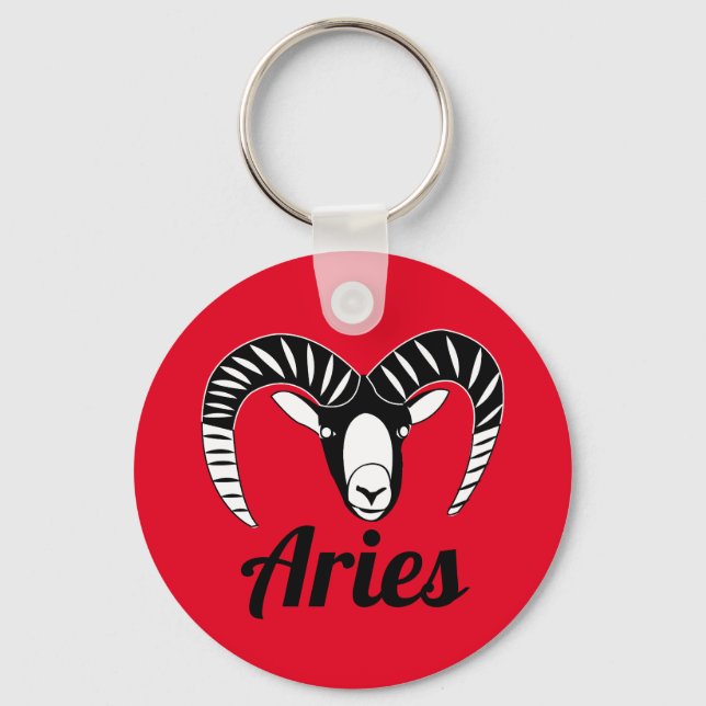 Aries Ram Symbol Astrologisches Zeichen Schlüsselanhänger (Vorderseite)