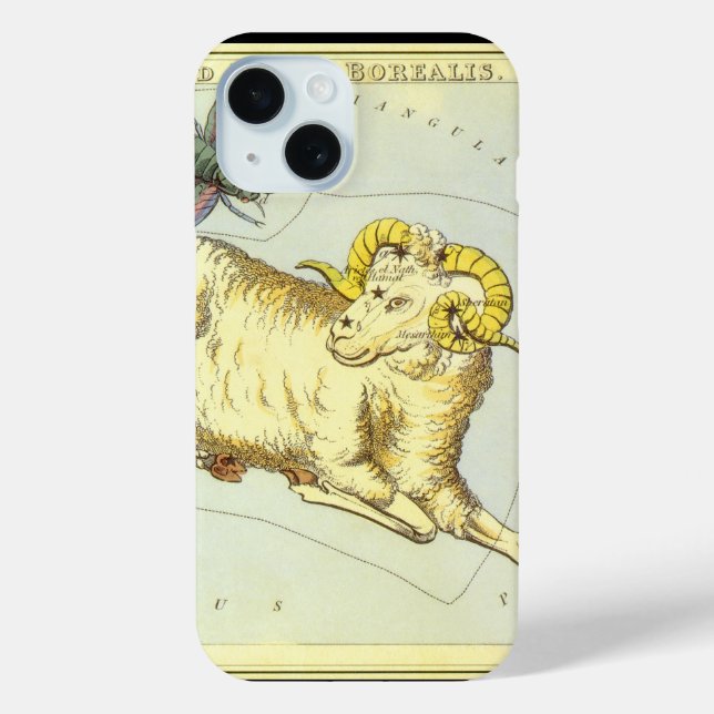 Aries Ram, Vintage Konstellation, Urania-Spiegel Case-Mate iPhone Hülle (Rückseite)