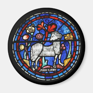 Aries Ram Year gothed Glass Windows M 1 Magnet