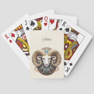 Aries Ram Zodiac Minimalistisch Spielkarten