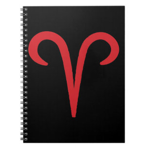 ARIES Rote Astrologie Zodiac März April Geburtstag Notizblock