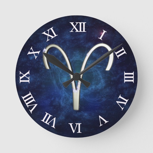 Aries Runde Wanduhr (Vorderseite)