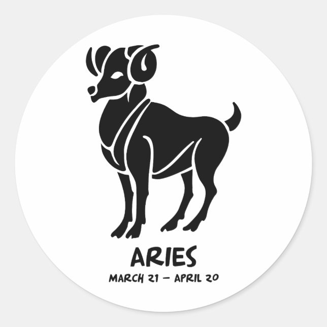 Aries Runder Aufkleber (Vorderseite)