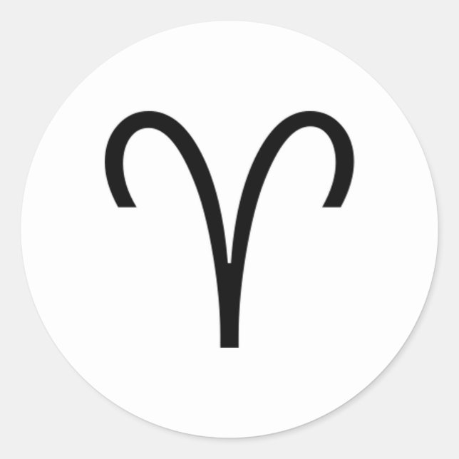 Aries Runder Aufkleber (Vorderseite)