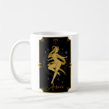 Aries Saucy signiert astrologische Tasse