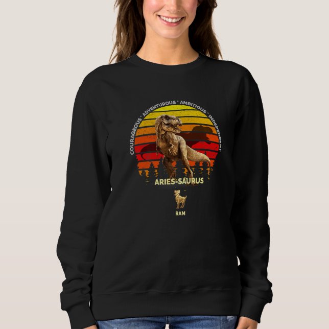 Aries Saurus Zodiac Aries (21.03.1999) Ram Din Sweatshirt (Vorderseite)