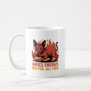 Aries Sphynx-Katze Feuer Zodiac-Illustration Kaffeetasse