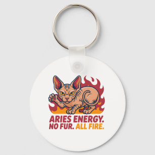 Aries Sphynx-Katze Feuer-Zodiak-Energie-Kunst Schlüsselanhänger
