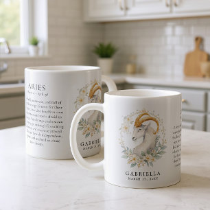 Aries-Sternzeichen-Horoskop Persönliches Geschenk Kaffeetasse