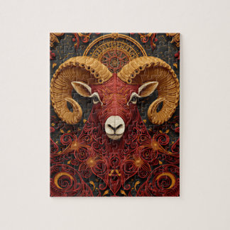 Aries-Sternzeichen-Papier-Quilling Puzzle