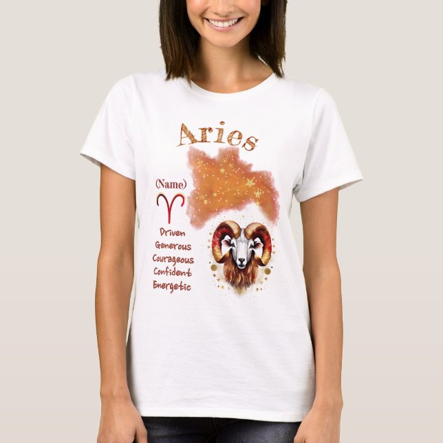 Aries-Sternzeichen-T-Shirt T-Shirt (Vorderseite)