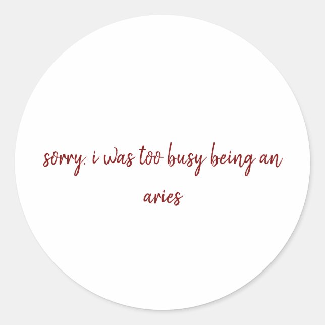 Aries Sticker (Vorderseite)