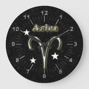 Aries-Symbol Große Wanduhr