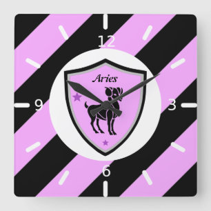 Aries-Symbol      Quadratische Wanduhr