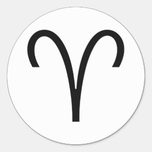 Aries-Symbol Runder Aufkleber