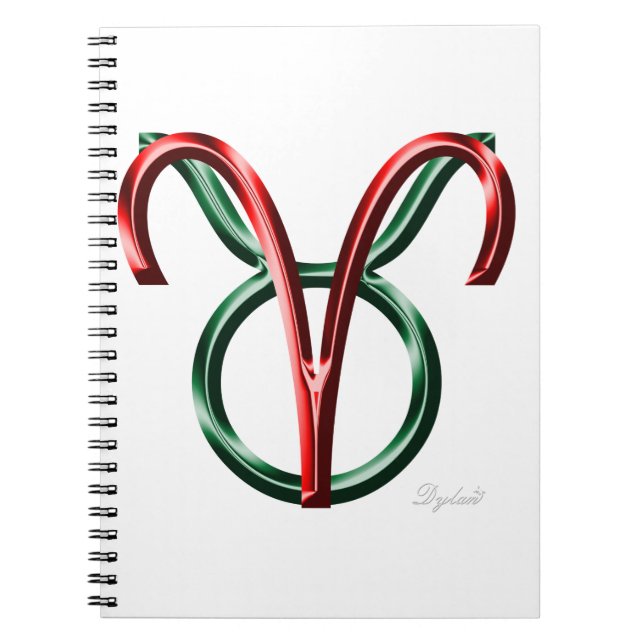 Aries Taurus Cusp Astrologie Zodiac Sign Notizblock (Vorderseite)