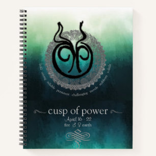 Aries-Taurus Cusp Spiral Notebook Notizbuch
