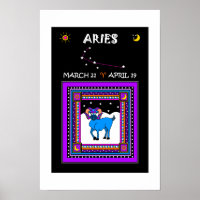 Aries The Ram 12" x 18" Poster