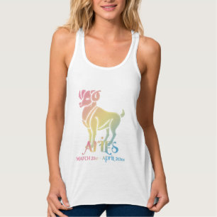 Aries the Ram Astrology Zodiac Sign Pastelle Tank Top