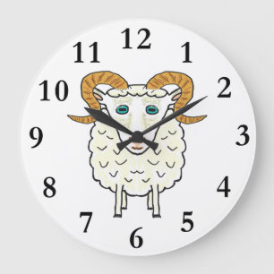 Aries the Ram Große Wanduhr
