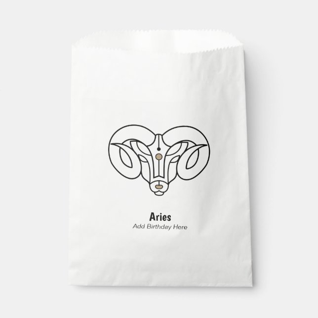 Aries the ram personalisiert zodiac geschenktütchen (Vorderseite)