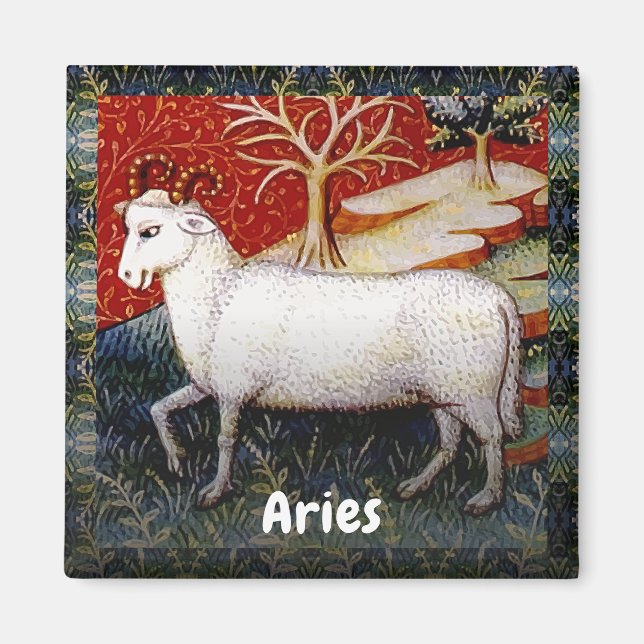 Aries the Ram Zodiac Sign Birthday Party Magnet (Vorne)
