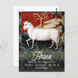 Aries the Ram Zodiac Sign Birthday Party Postkarte