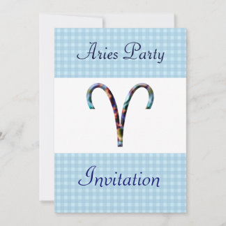 Aries Themed Birthday Party Einladung - Zodiac