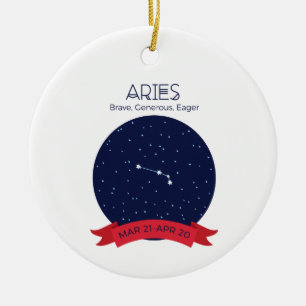 Aries Traits Keramik Ornament