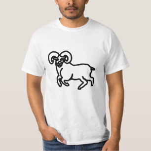 Aries-Umriss-Widder-T-Shirt – Starke Aries-Energie T-Shirt