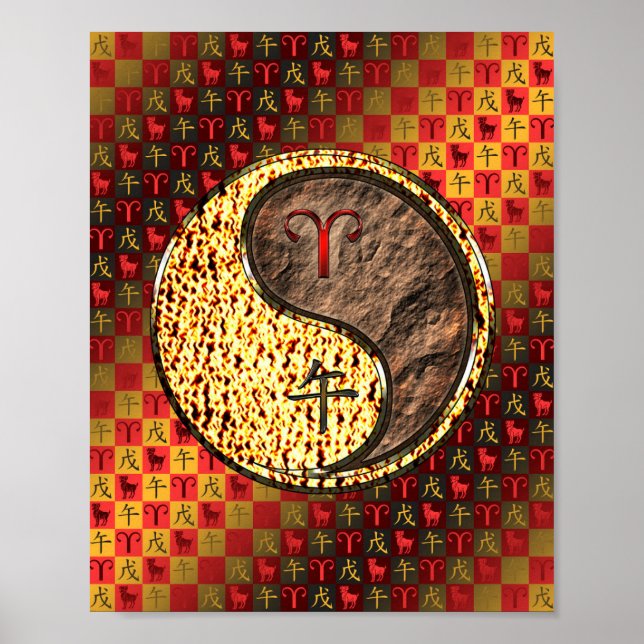 Äries und Erdpferd Poster (Vorne)