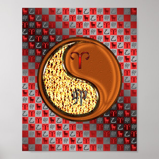 Äries und Holzhasen Poster (Vorne)