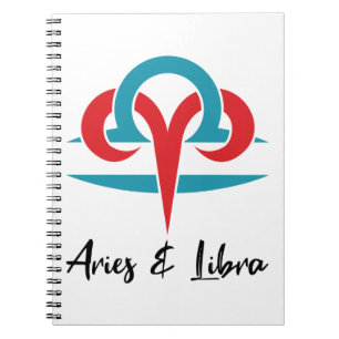 Äries und Libra Paare Zodiac Horoskop Astrologie Notizblock