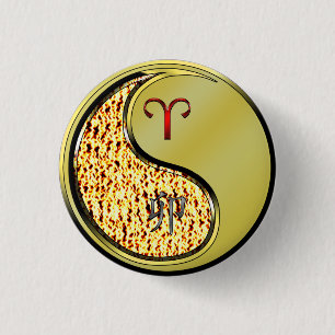 Äries und Metallkaninchen Button