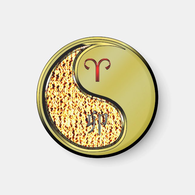 Äries und Metallkaninchen Magnet (Vorne)