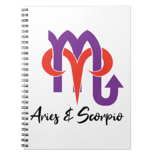 Äries und Scorpio Paare Horoskop Zodiac Notizblock