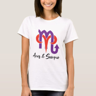 Äries und Scorpio Paare Horoskop Zodiac T-Shirt